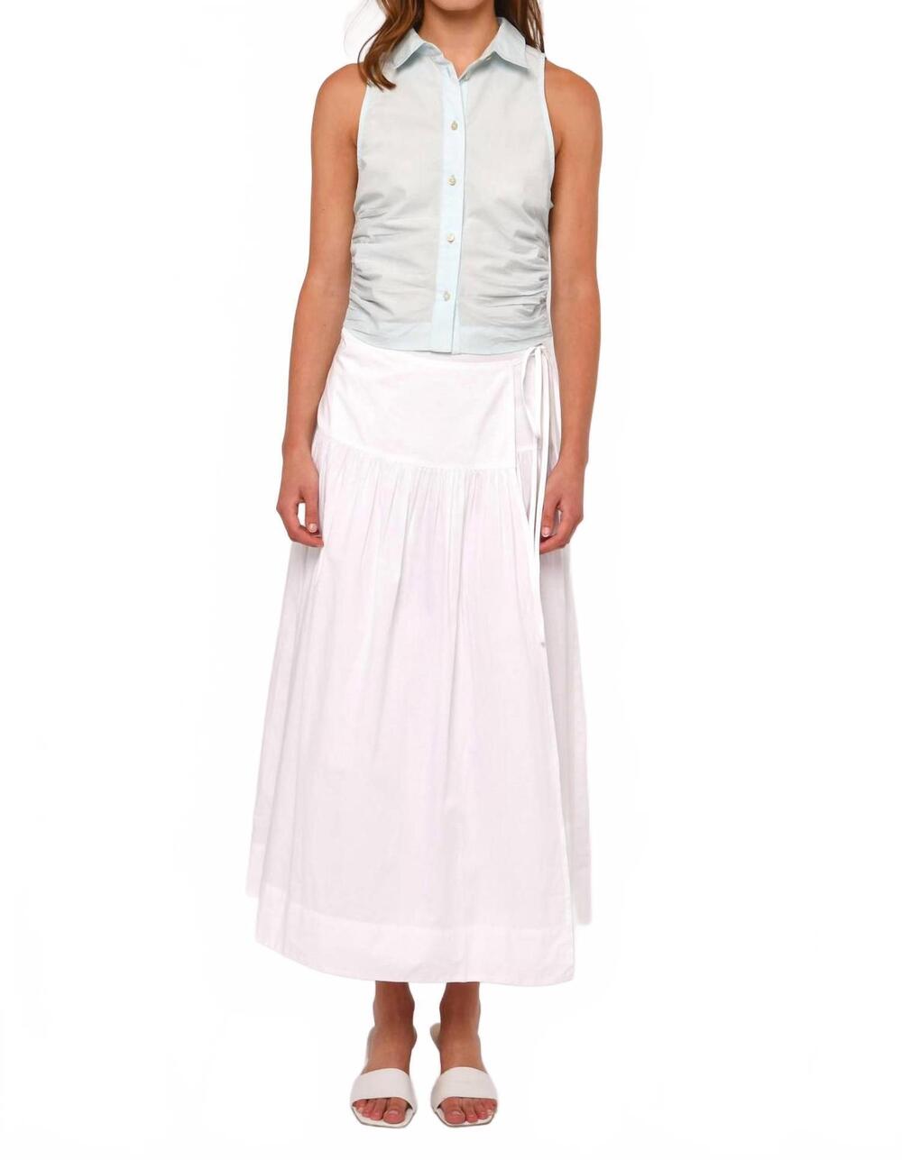 NEW LOVE THE LABEL sylvan button front tank top in blue